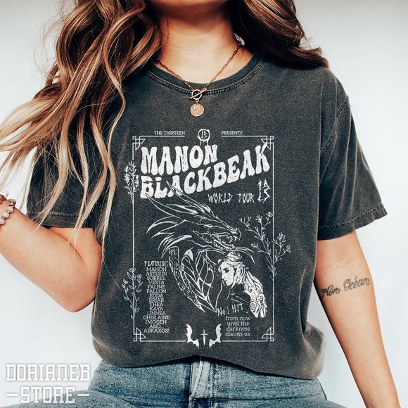 Comfort Colors Manon Blackbeak Throne of Glass Shirt, Merch Rowan Whitethorn Cre - Picture 1 of 7